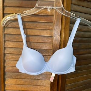 victoria's secret pink baby blue t shirt bra